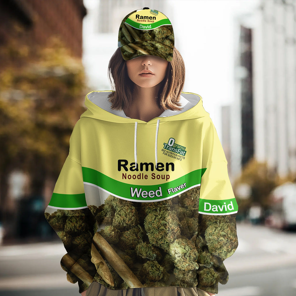 Casual Food - Personalized Weed All Over Print Hoodie & Classic Cap