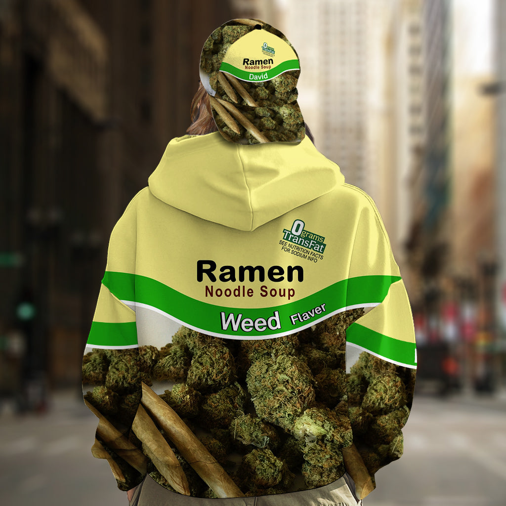 Casual Food - Personalized Weed All Over Print Hoodie & Classic Cap