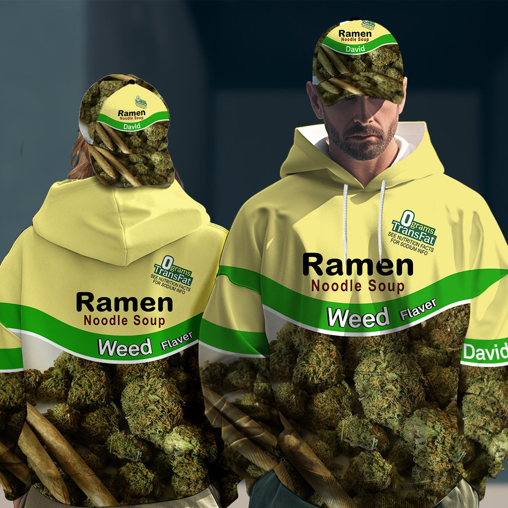 Casual Food - Personalized Weed All Over Print Hoodie & Classic Cap