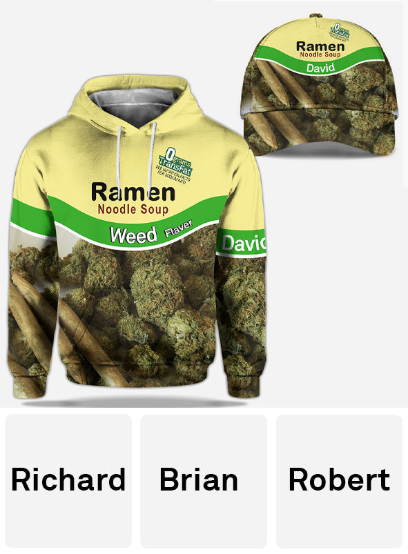 Casual Food - Personalized Weed All Over Print Hoodie & Classic Cap
