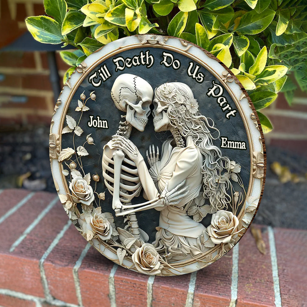 You And Me We Got This - Personalized Skull Round Wood Sign