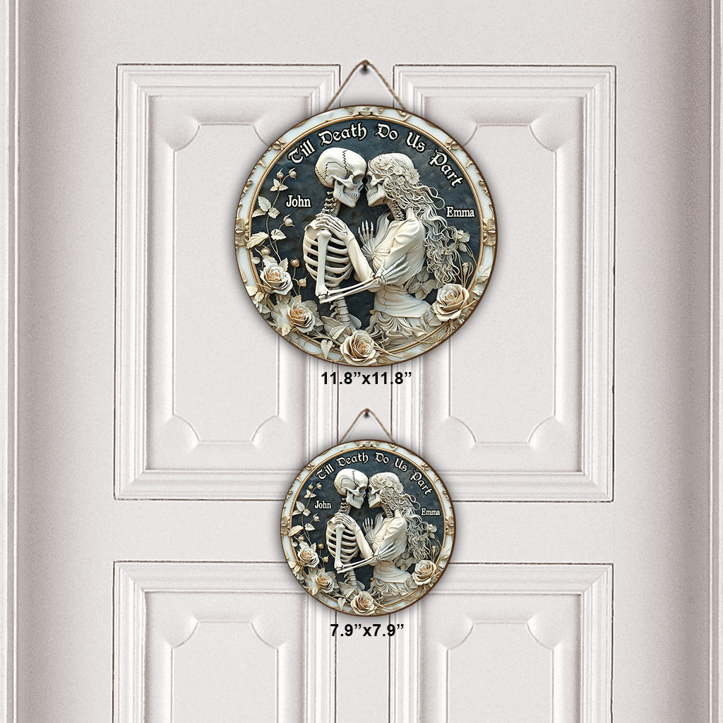 You And Me We Got This - Personalized Skull Round Wood Sign