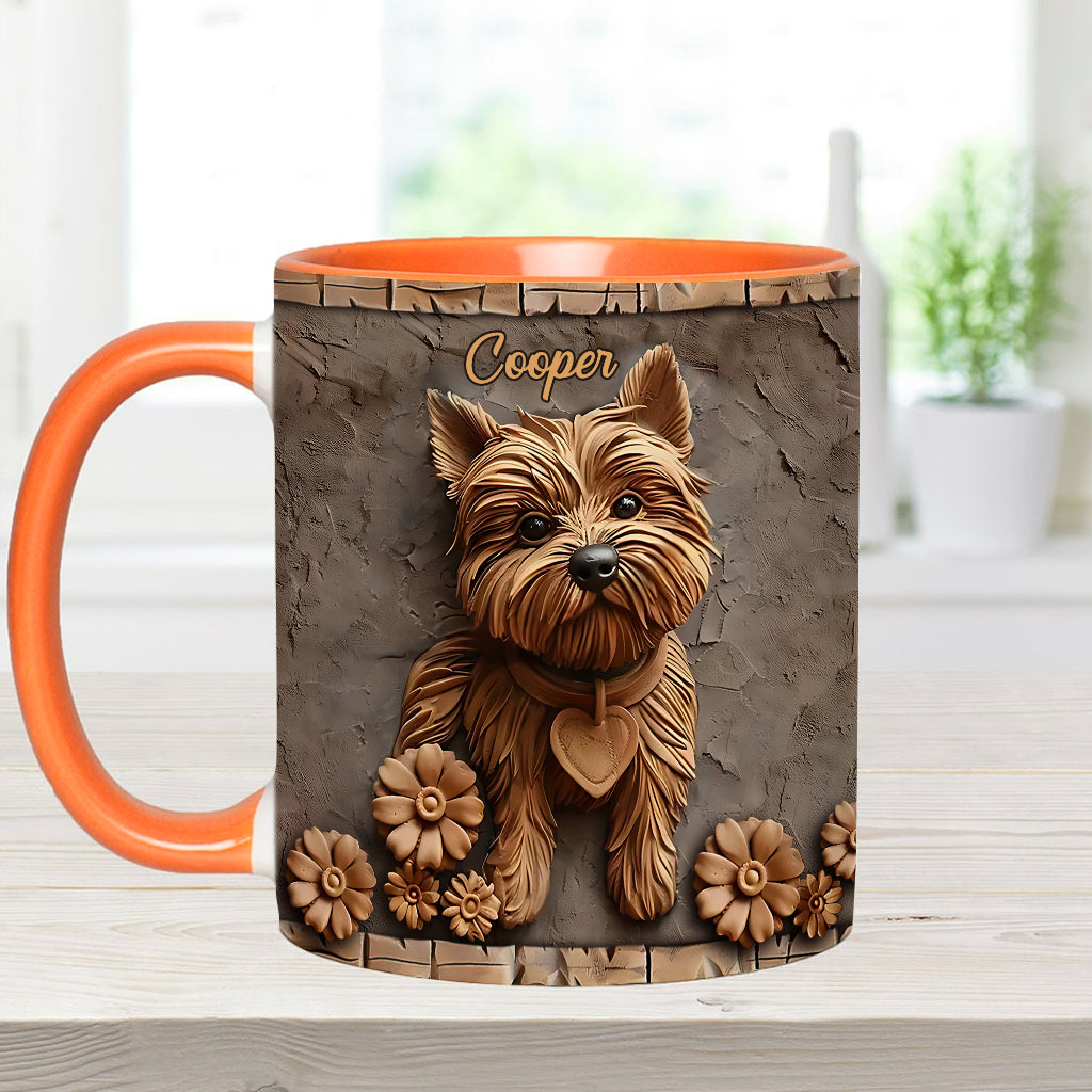 Cute Yorkshire Terrier - Personalized Dog Accent Mug