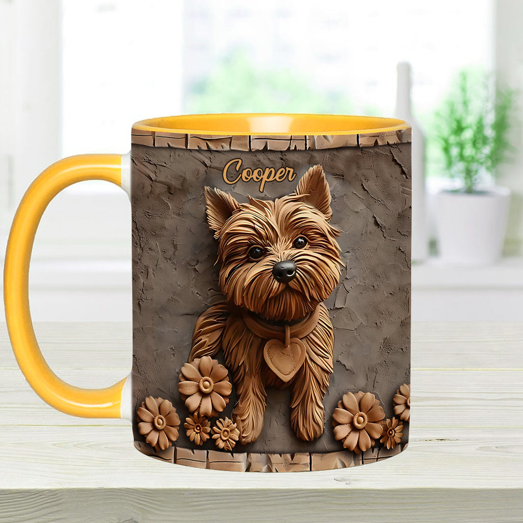 Cute Yorkshire Terrier - Personalized Dog Accent Mug