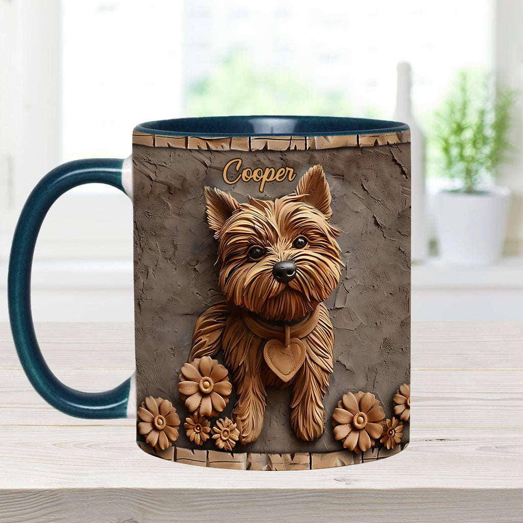 Cute Yorkshire Terrier - Personalized Dog Accent Mug
