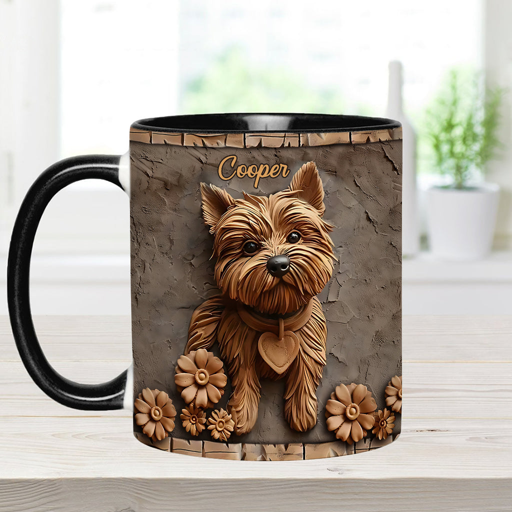 Cute Yorkshire Terrier - Personalized Dog Accent Mug