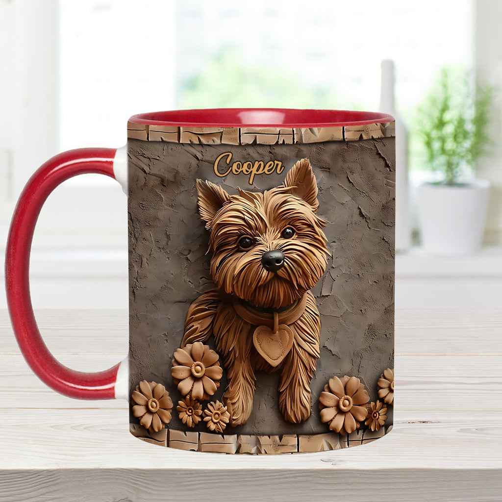 Cute Yorkshire Terrier - Personalized Dog Accent Mug