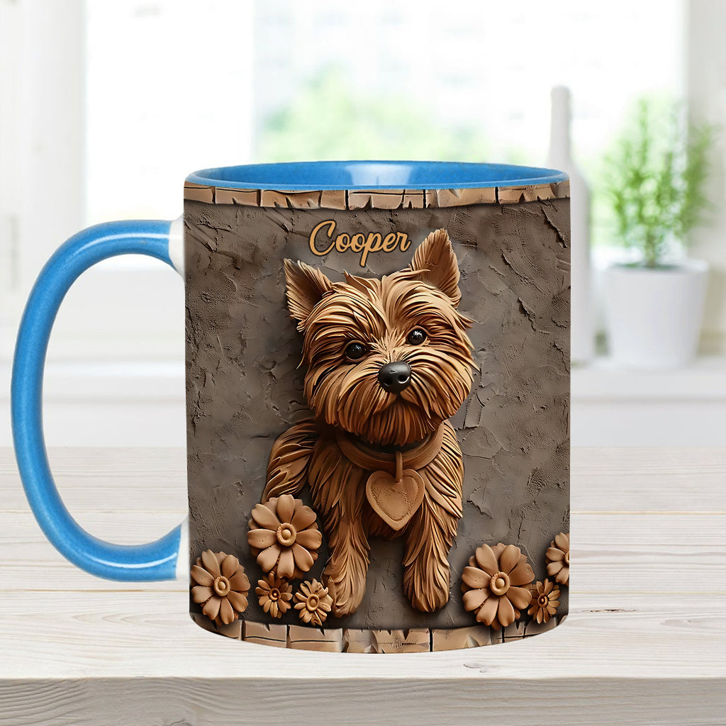 Cute Yorkshire Terrier - Personalized Dog Accent Mug
