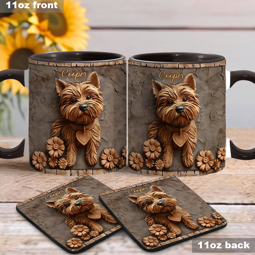Cute Yorkshire Terrier - Personalized Dog Accent Mug