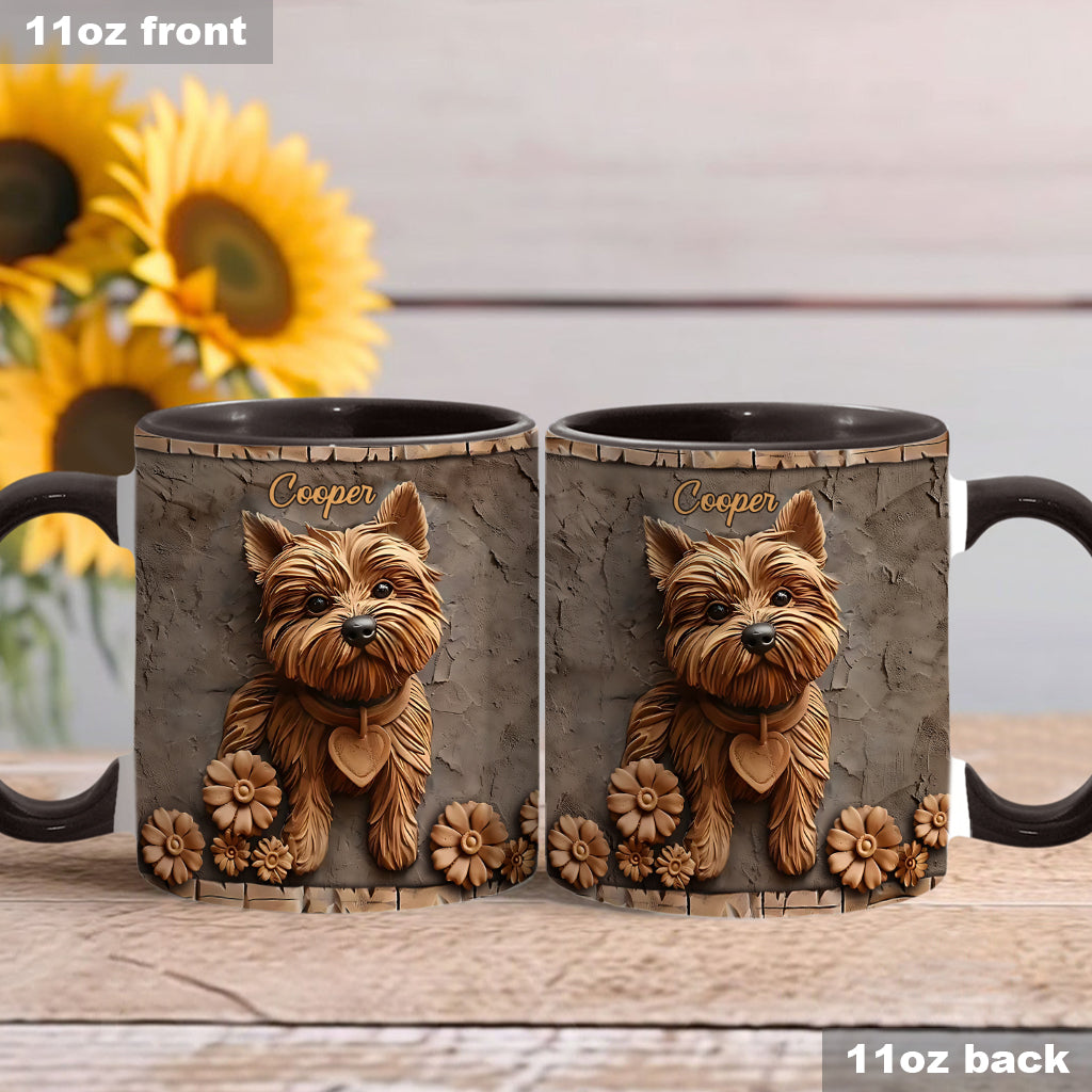 Cute Yorkshire Terrier - Personalized Dog Accent Mug