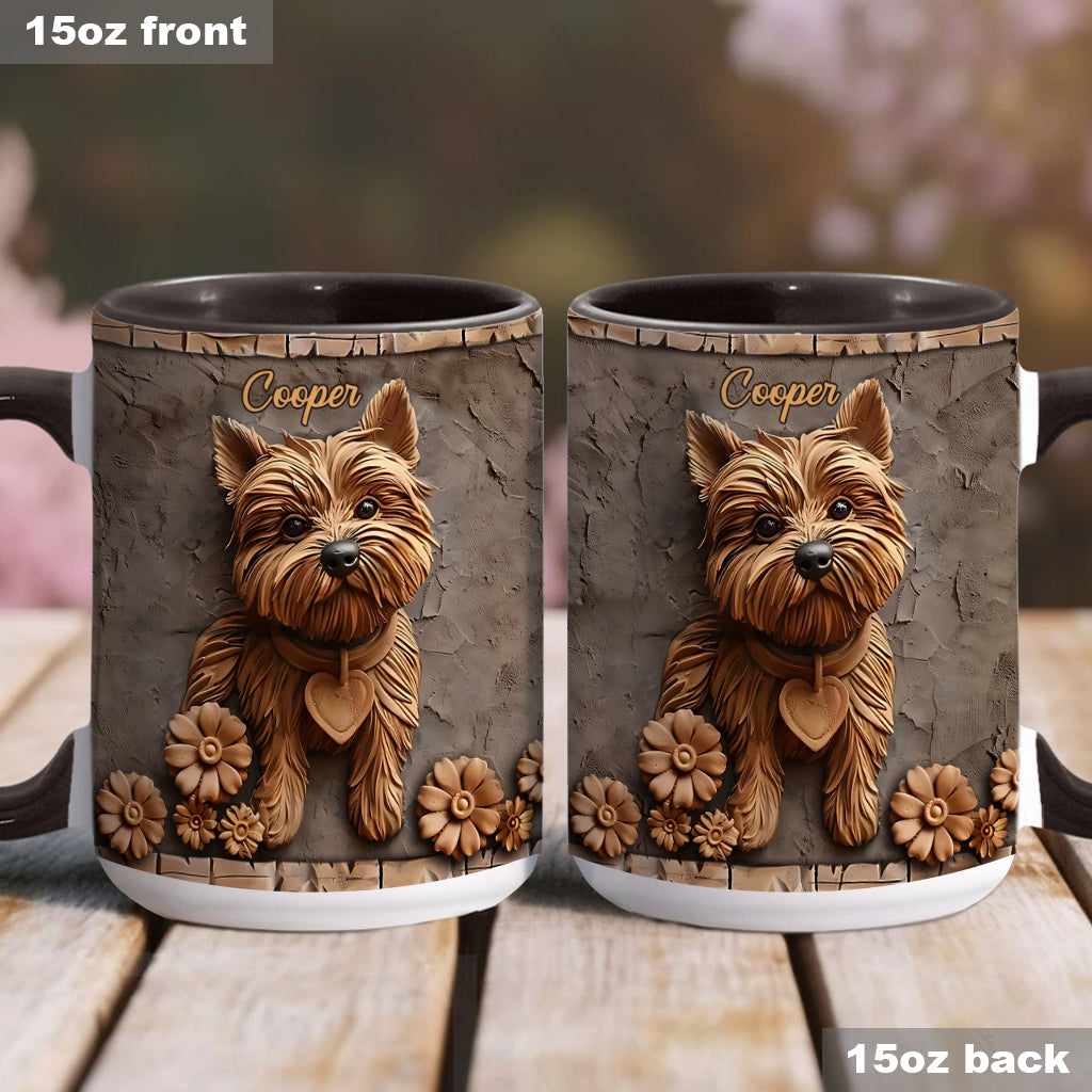 Cute Yorkshire Terrier - Personalized Dog Accent Mug