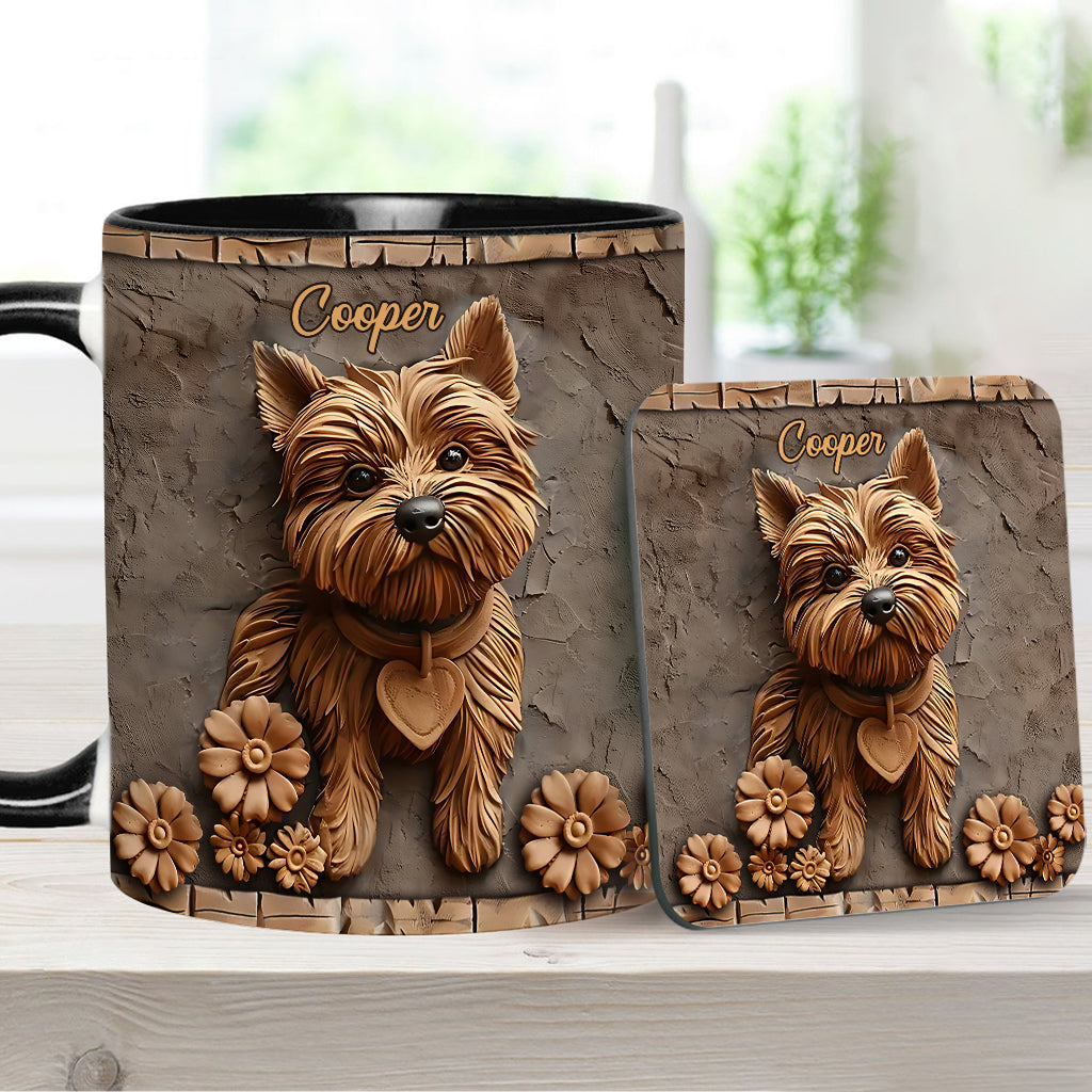 Cute Yorkshire Terrier - Personalized Dog Accent Mug