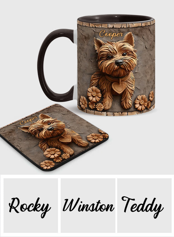 Cute Yorkshire Terrier - Personalized Dog Accent Mug