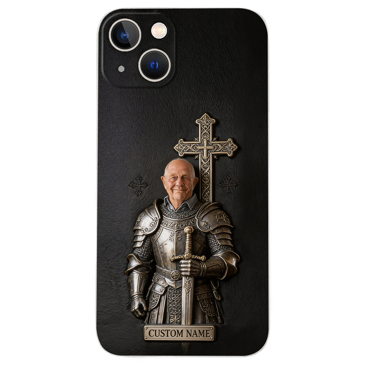 Knight Of God - Personalized Christian Leather Phone Case