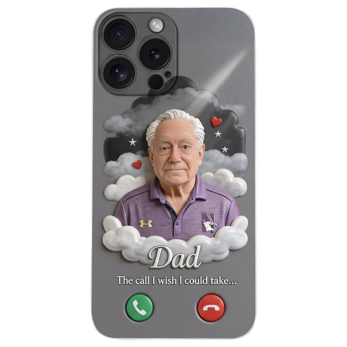The Call I Wish I Could Take... - Personalized Memorial Leather Phone Case