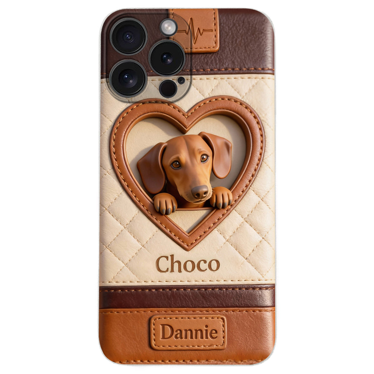 Custom From Any Photo - Personalized Dog Leather Phone Case