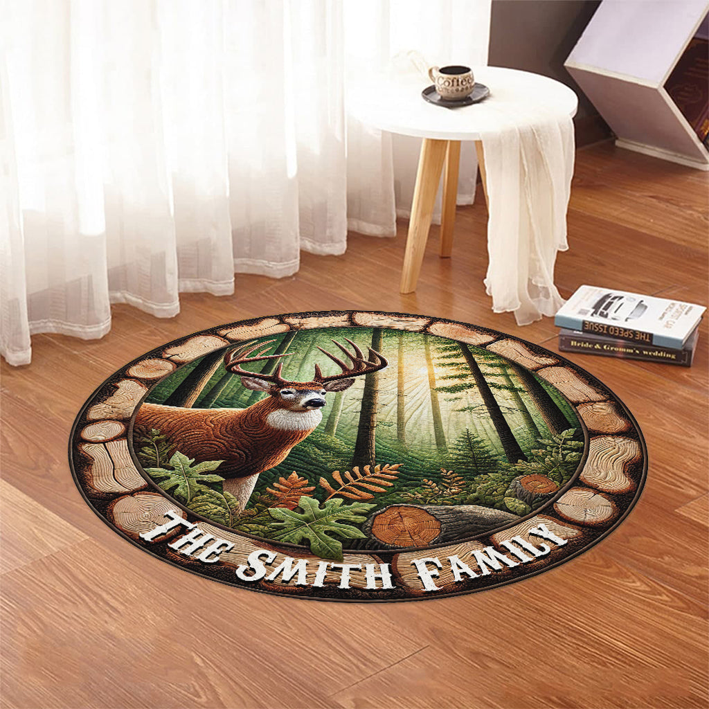 Love Hunting - Personalized Hunting Round Rug