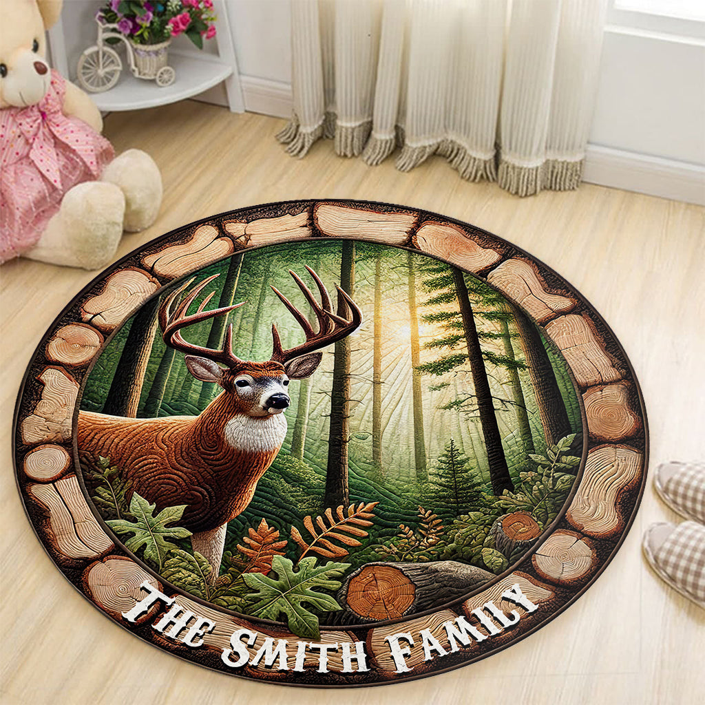 Love Hunting - Personalized Hunting Round Rug