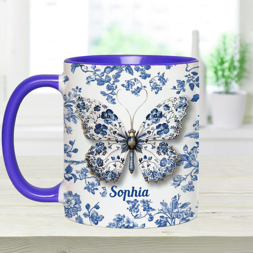 Love Butterflies - Personalized Butterfly Accent Mug