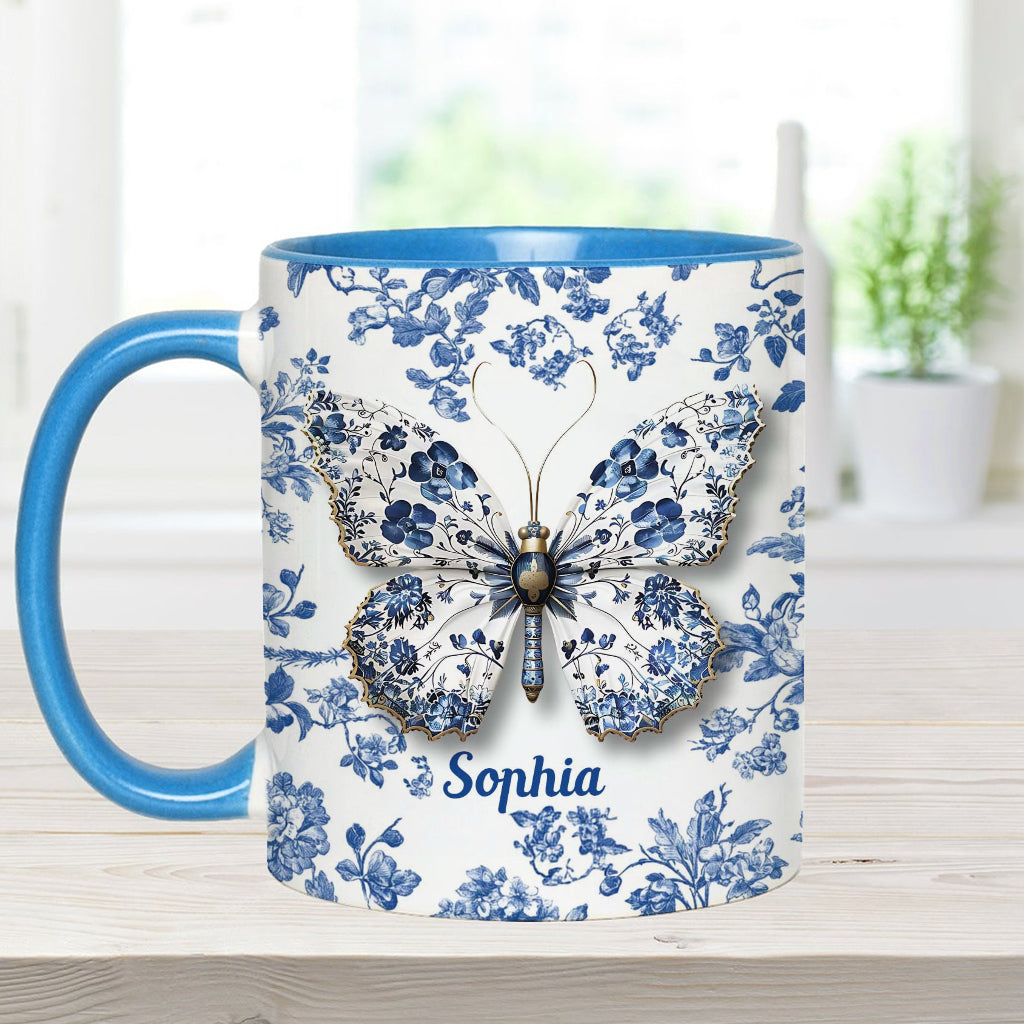 Love Butterflies - Personalized Butterfly Accent Mug