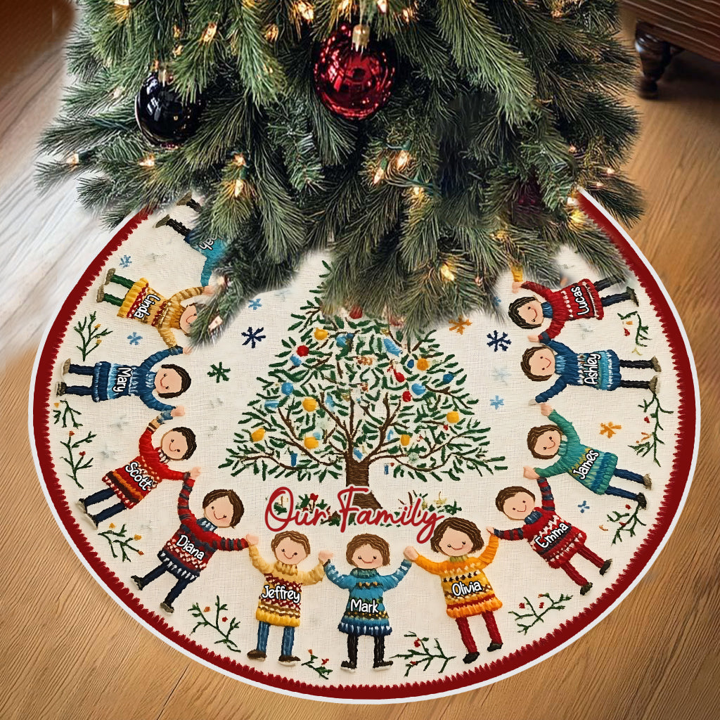 Our Family - Personalized Family Tree Skirt