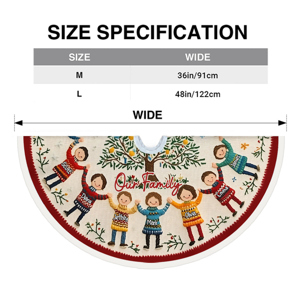 Our Family - Personalized Family Tree Skirt