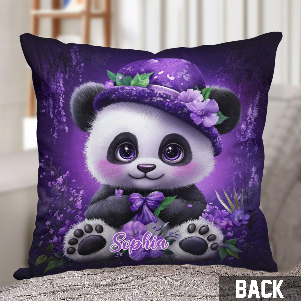 Cute Panda - Personalized Panda Lover Throw Pillow
