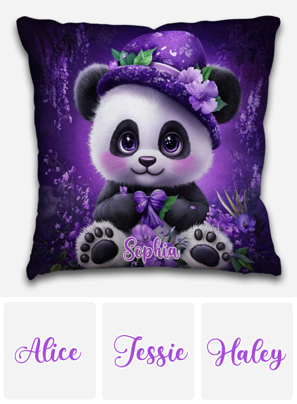 Cute Panda - Personalized Panda Lover Throw Pillow