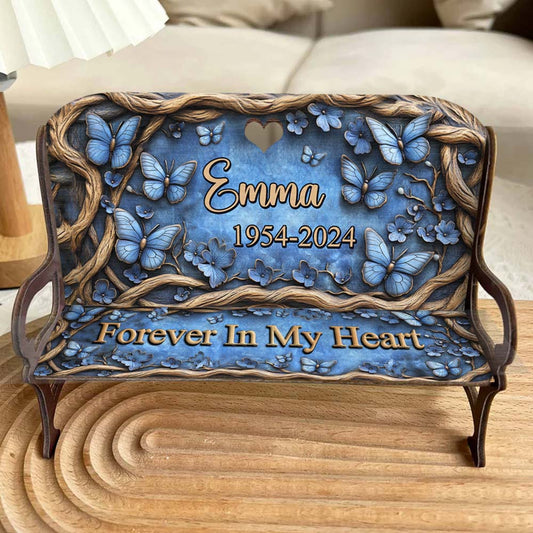 Forever In My Heart - Personalized Memorial Wooden Bench