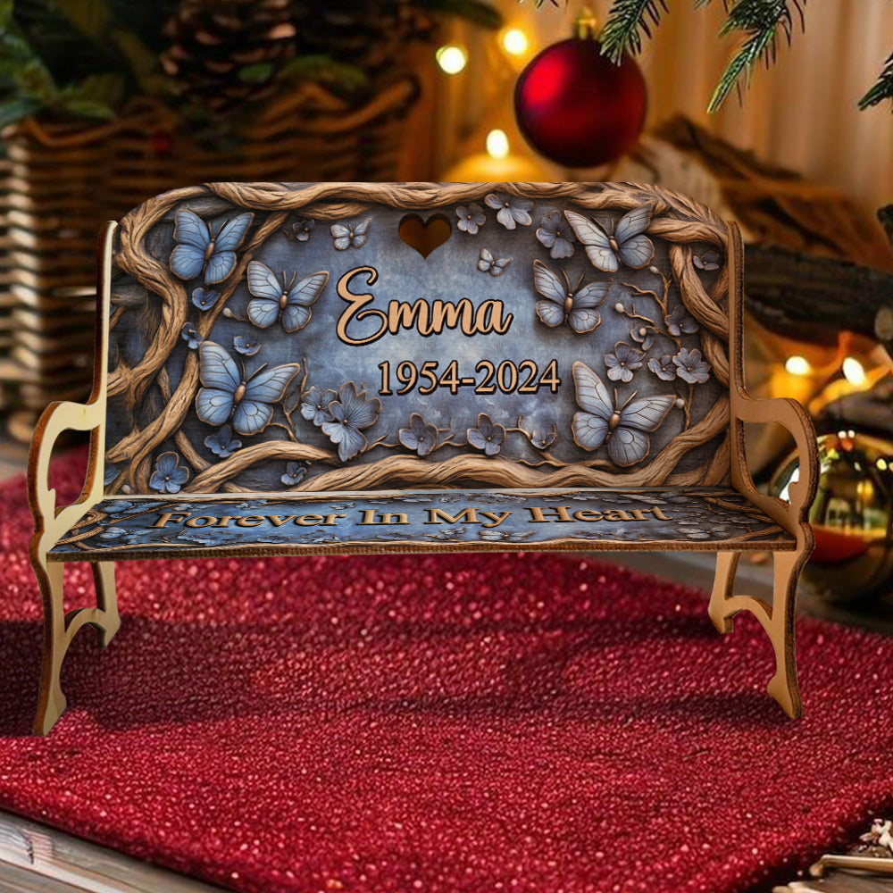 Forever In My Heart - Personalized Memorial Wooden Bench
