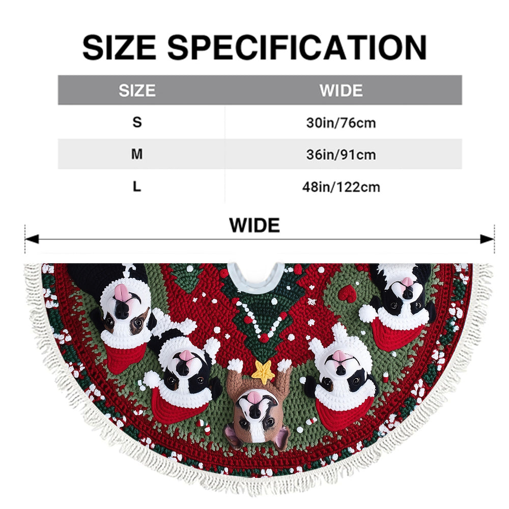 Merry Woofmass Cute Pitbull - Dog Tree Skirt