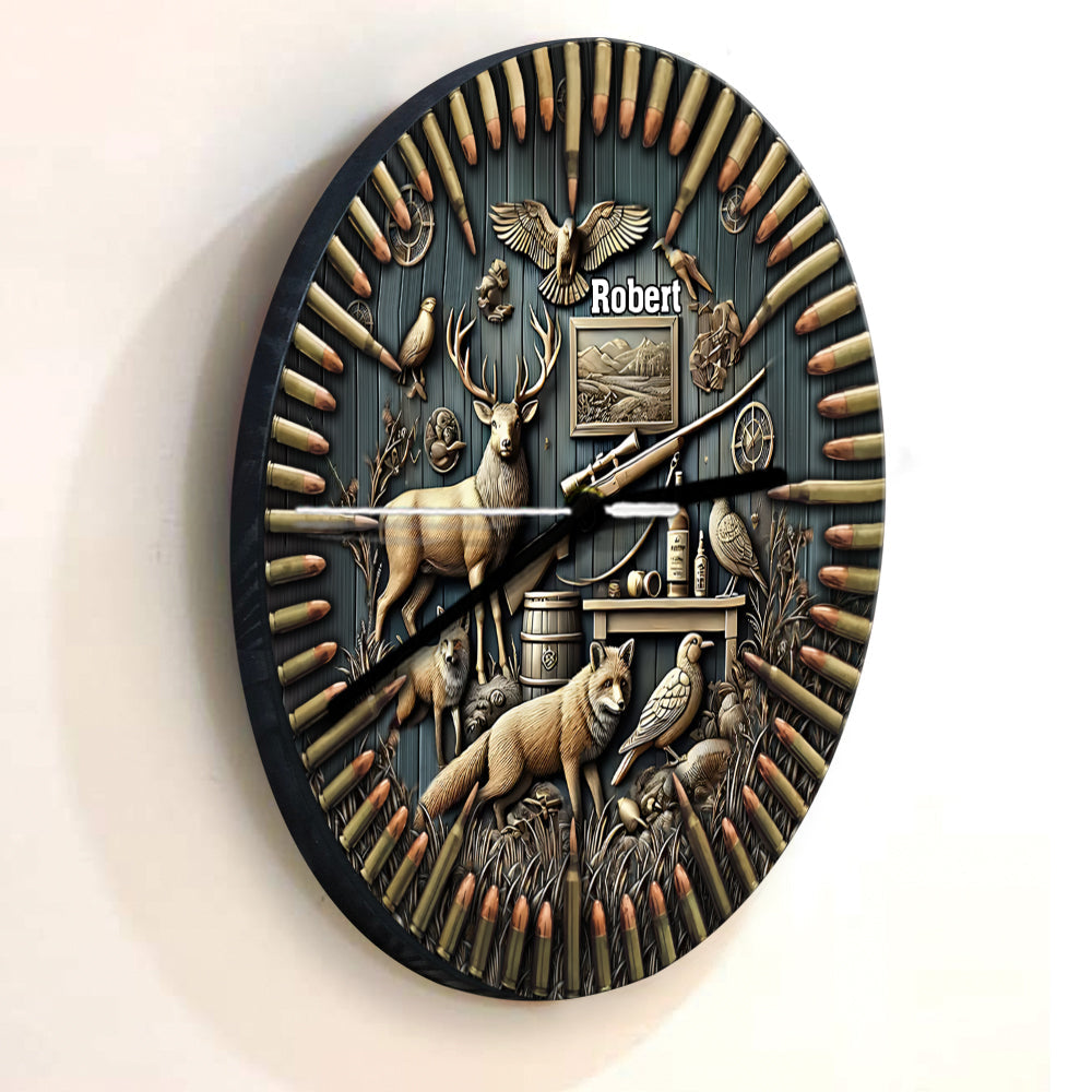 It's Hunting Time - Personalized Hunting Wall Clock