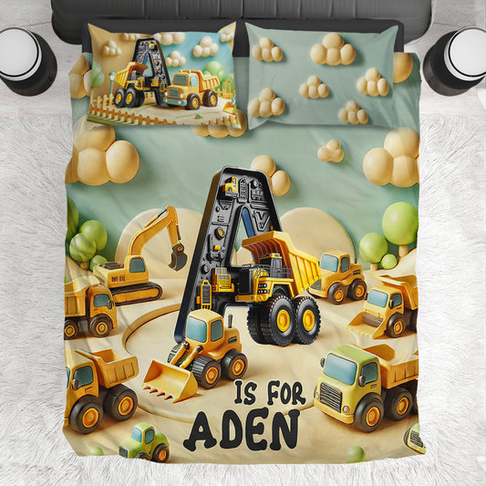 Construction Kid Comnpany - Personalized Kid Bedding Set
