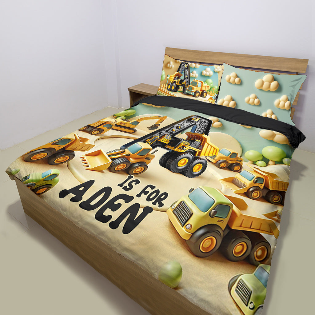 Construction Kid Comnpany - Personalized Kid Bedding Set
