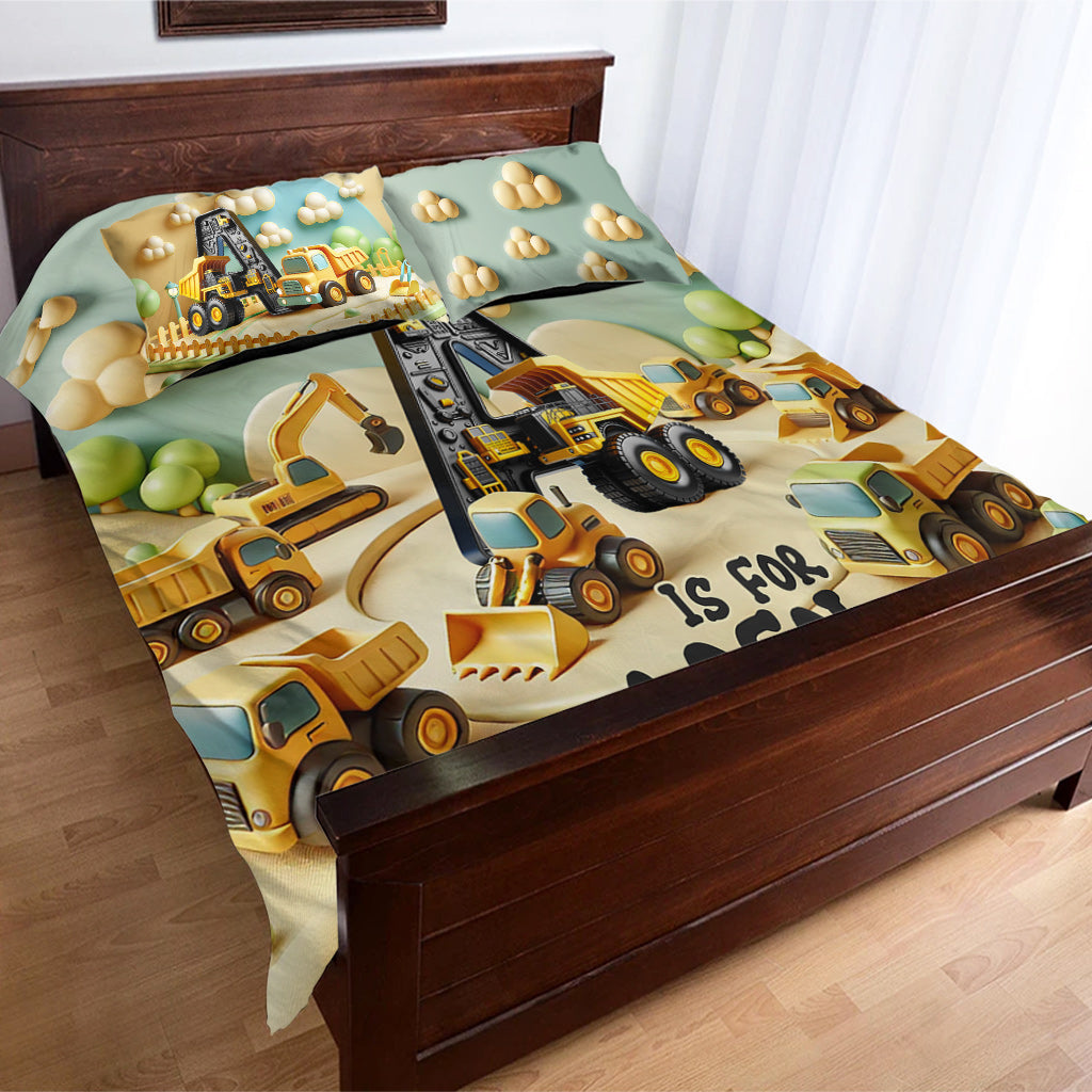 Construction Kid Comnpany - Personalized Kid Bedding Set