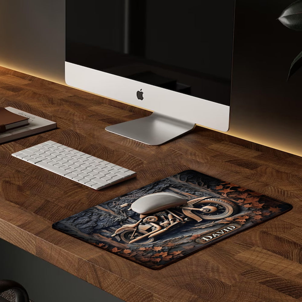 Time To Ride - Personalized Biker Mouse Pad