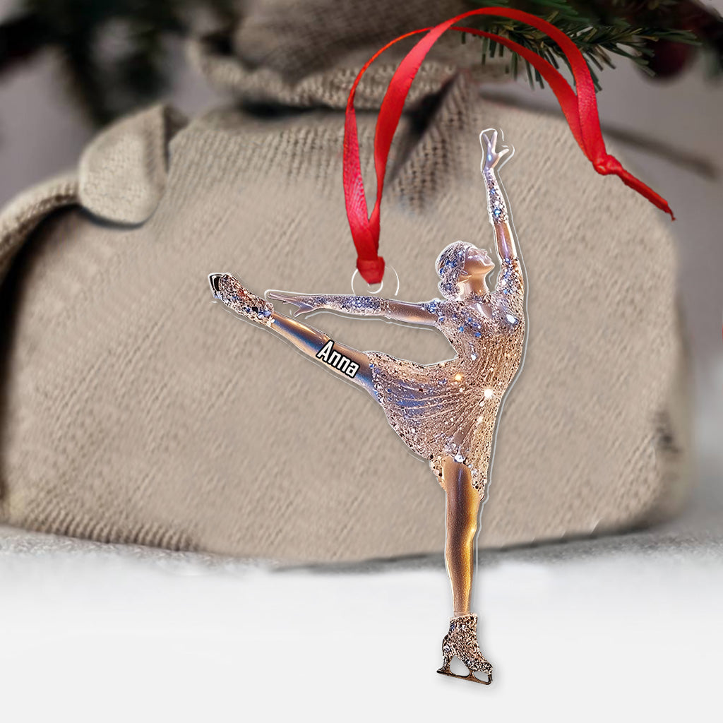 Sparkling Ice Skater - Personalized Ice Skating Ornament