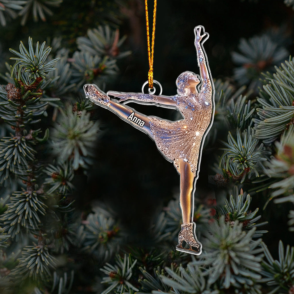 Sparkling Ice Skater - Personalized Ice Skating Ornament