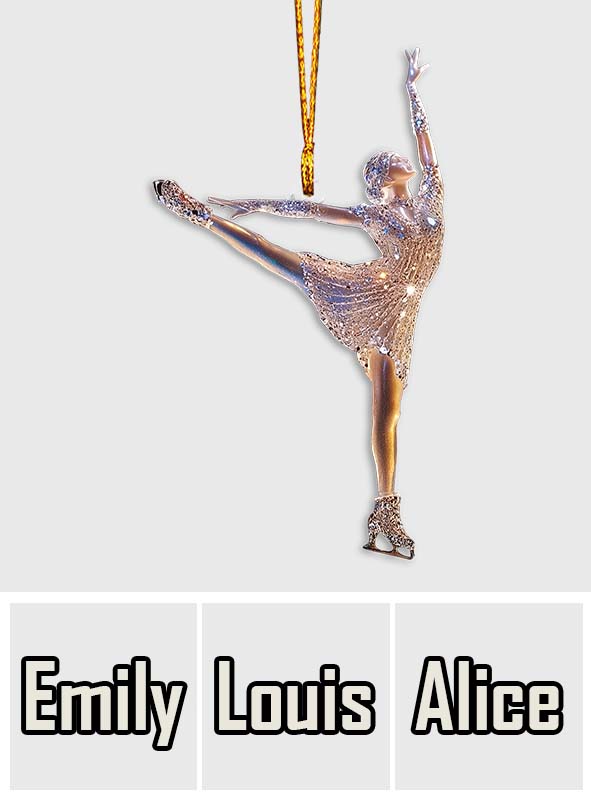Sparkling Ice Skater - Personalized Ice Skating Ornament