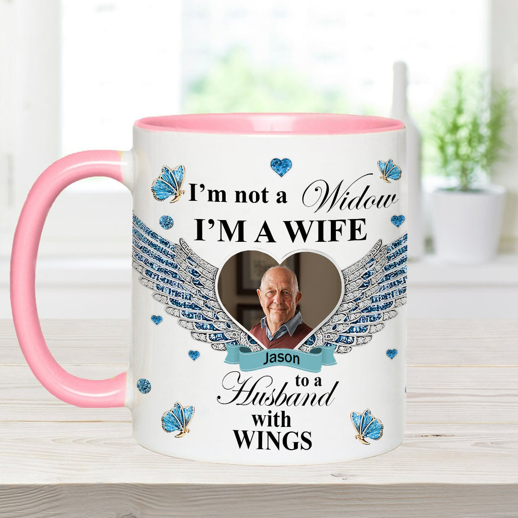 I'm Not A Widow - Personalized Memorial Accent Mug