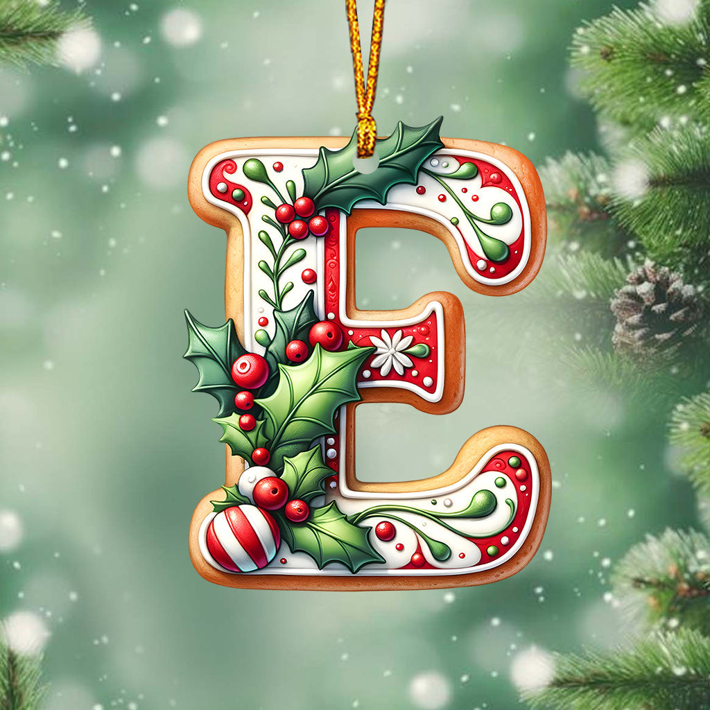 Family Christmas Letter Ornament - Personalized Family Ornament