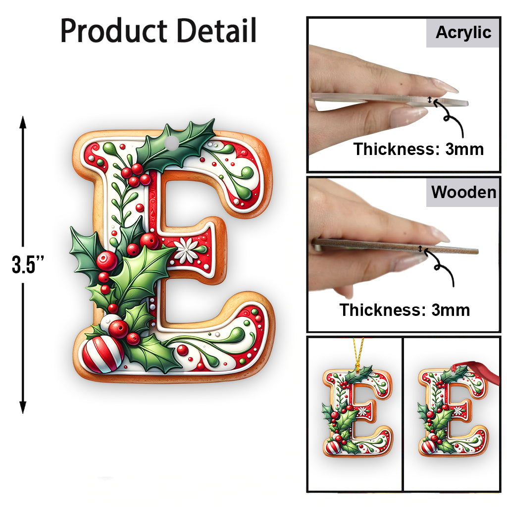 Family Christmas Letter Ornament - Personalized Family Ornament