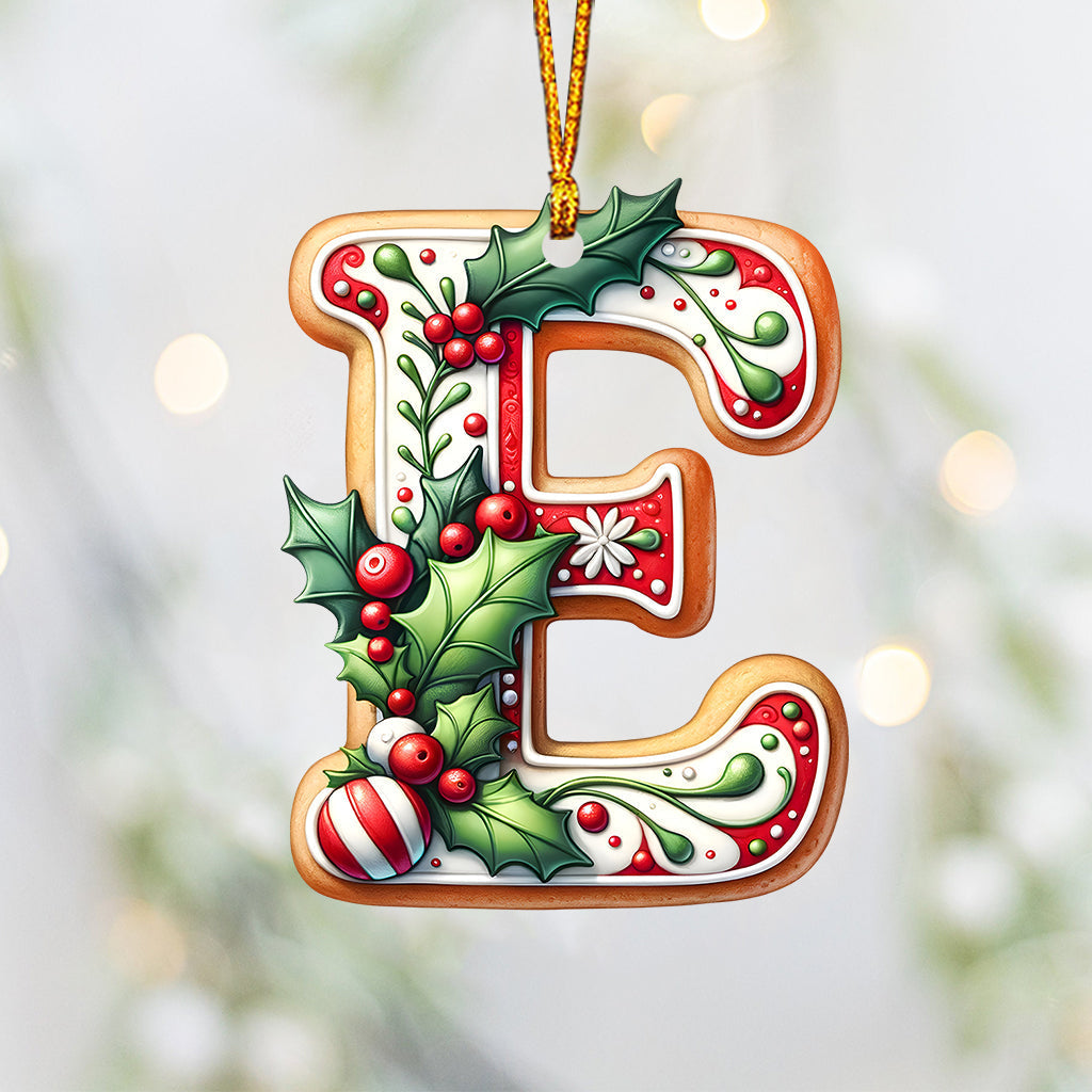 Family Christmas Letter Ornament - Personalized Family Ornament