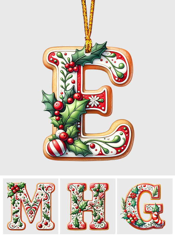 Family Christmas Letter Ornament - Personalized Family Ornament