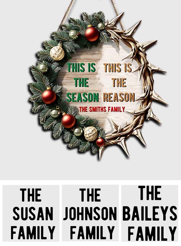 This Is The Reason - Personalized Family Custom Shaped Wood Sign