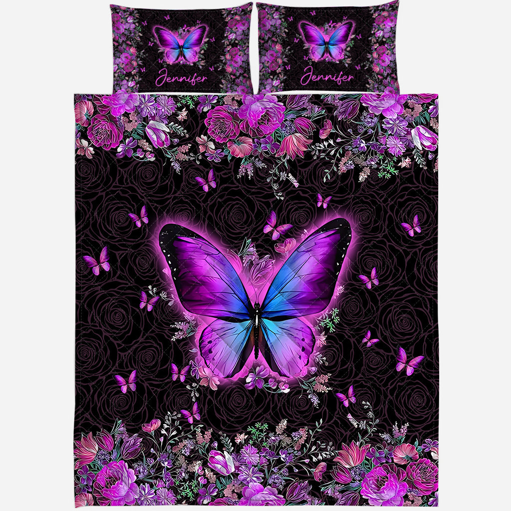 Love Butterflies - Personalized Butterfly Quilt Set