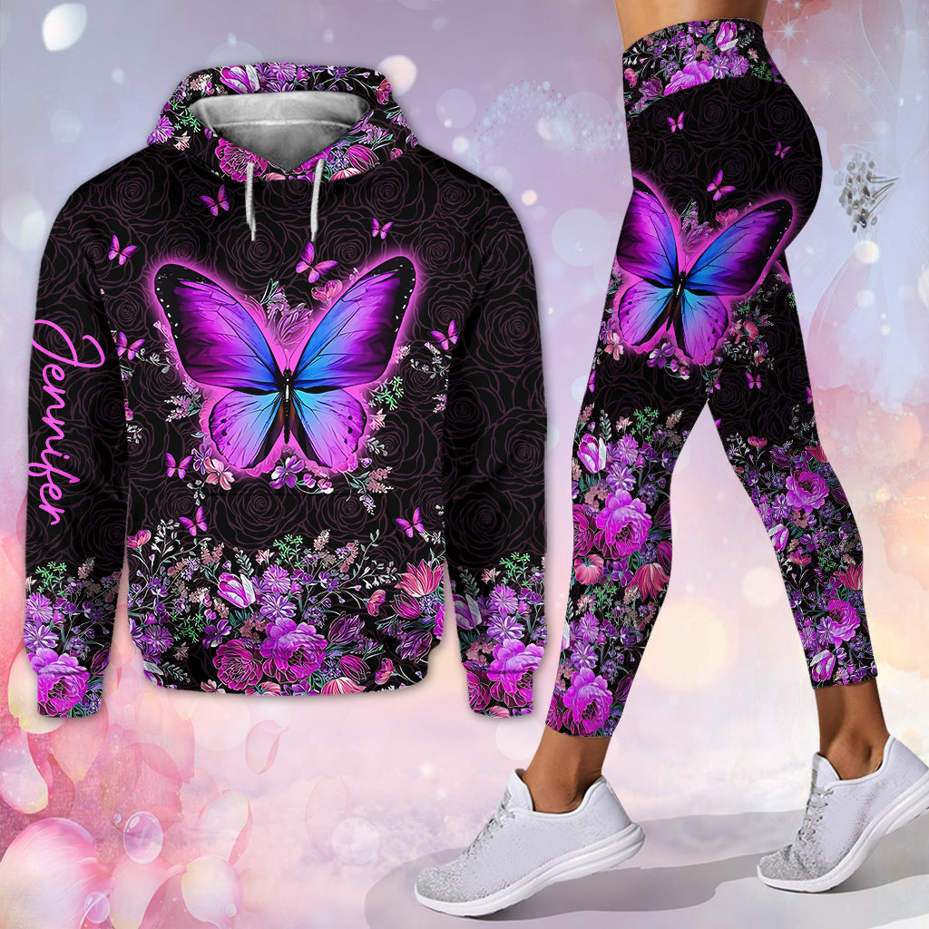 Beautiful Butterflies - Personalized Butterfly Hoodie and Leggings