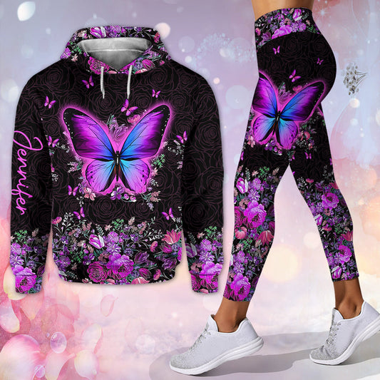 Beautiful Butterflies - Personalized Butterfly Hoodie and Leggings