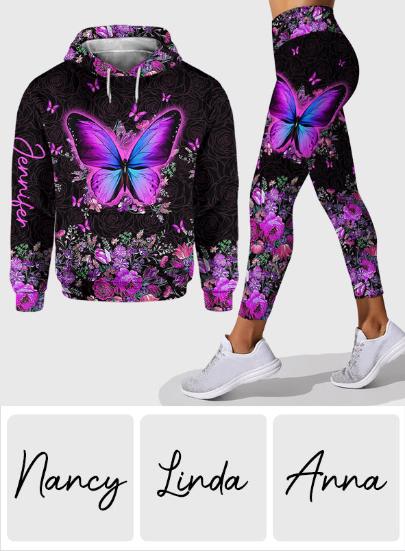 Beautiful Butterflies - Personalized Butterfly Hoodie and Leggings
