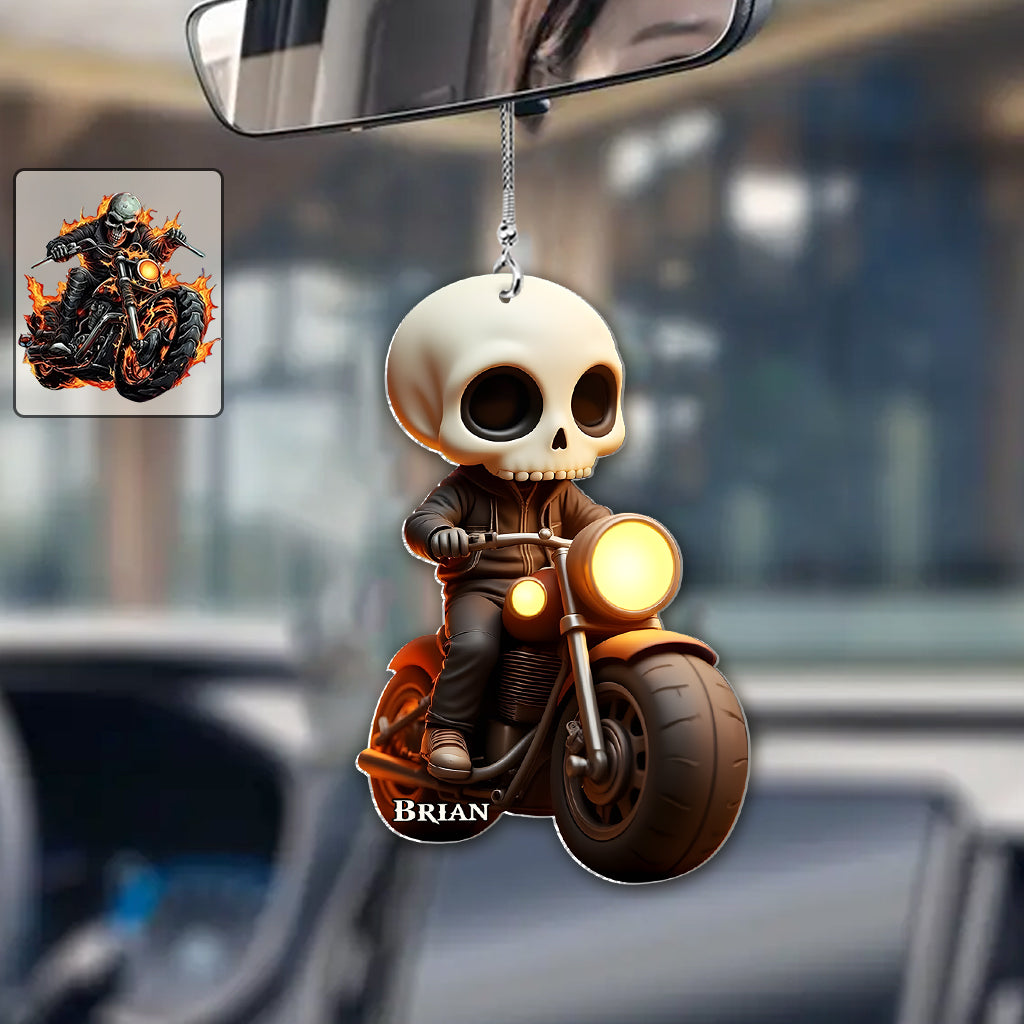 Stylish Biker - Personalized Biker Car Ornament